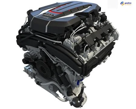 3D Model: Audi S8 TFSI V8 Engine ~ Buy Now #96471751 | Pond5