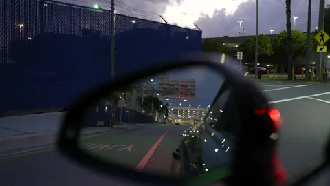 AUDI SIDE MIRROR AT NIGHT Video stock 184965691