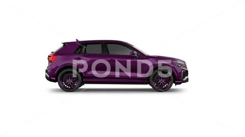 Audi SQ2 Mockup Side View PSD Template
