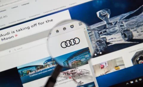 Audi web page Stock Photos