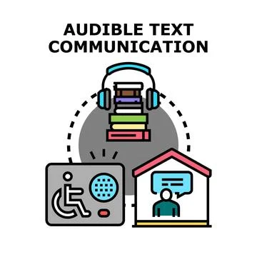 Audible text communication for accessibility and inclusion Stock Illustration