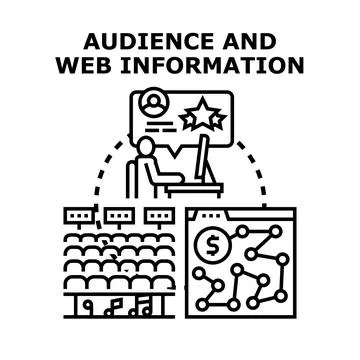 Audience and web information vector concept Stock Illustration