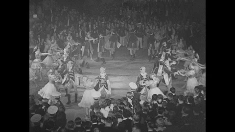 Audience applaud while watching the dancers performs Stock Footage 109494175