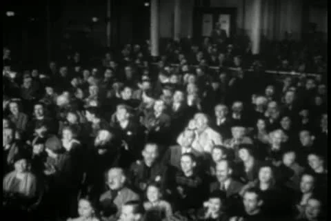 Audience applauding in theater Stock Footage 11353437