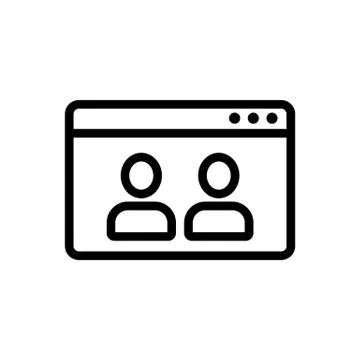 Audience browser icon vector. Isolated contour symbol illustration 스톡 일러스트