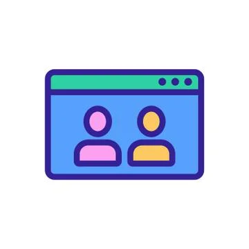 Audience browser icon vector. Isolated contour symbol illustration 스톡 일러스트