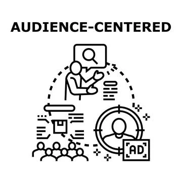 Audience centered strategy for consumer engagement Stock Illustration