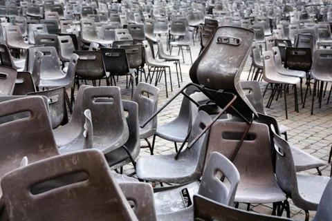 Audience chairs Foto stock