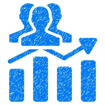 Audience Chart Trend Grainy Texture Icon 스톡 일러스트