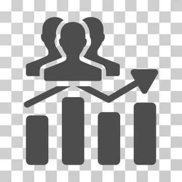 Audience Chart Trend Vector Icon 스톡 일러스트