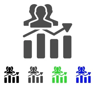 Audience Chart Trend Vector Icon Stock Illustration