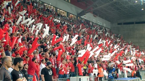 Audience cheering With balloons Video stock 94483462