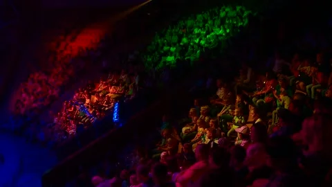 The audience in the circus will see the general plan of the performance Stock Footage 299804892