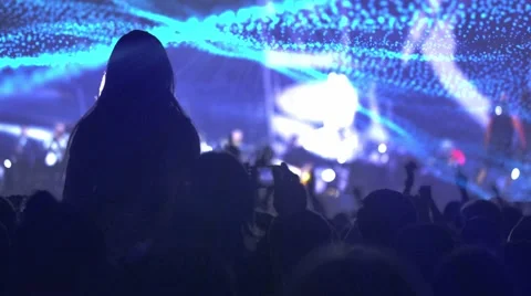 Audience clap hands at a concert 库存影片 55551653