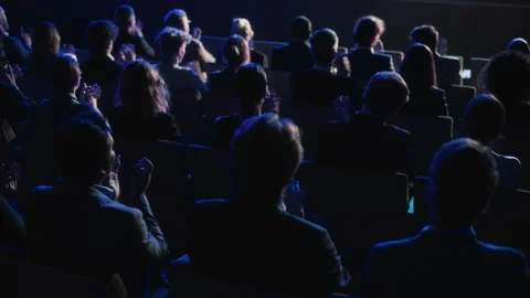Audience Clapping at Crowded Tech Conference Stock Footage 223043485