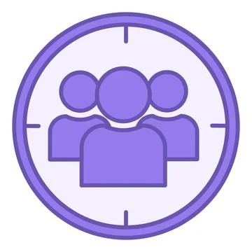 Audience Colored Icon. Vector Icon. Human Resources, Target Market, Focus G.. Stock Illustration