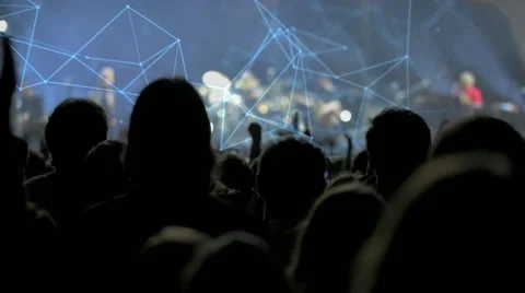 Audience at a concert 库存影片 55551675