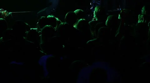 Audience at a concert rock Stock Footage 7748336