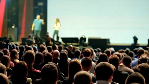 Audience at conference hall Stock Footage 74261192