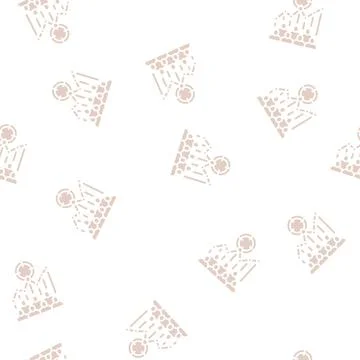 Audience customer glyph seamless pattern Stock Illustration