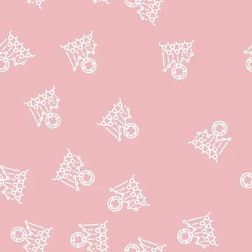 Audience customer line seamless pattern Stock Illustration