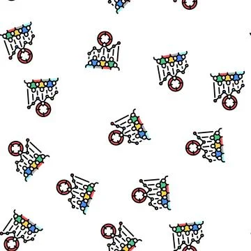 Audience customer vector seamless pattern Stock Illustration