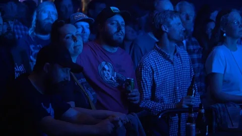 Audience dancing at concert in slow motion. Stock Footage 109144473