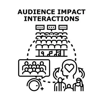 Audience engagement impact interactive event concept Stock Illustration