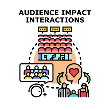 Audience engagement impact interactive event concept Stock Illustration