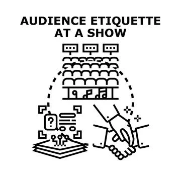 Audience etiquette show rules and social interaction Stock Illustration