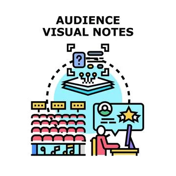 Audience feedback and data analysis concept Stock Illustration