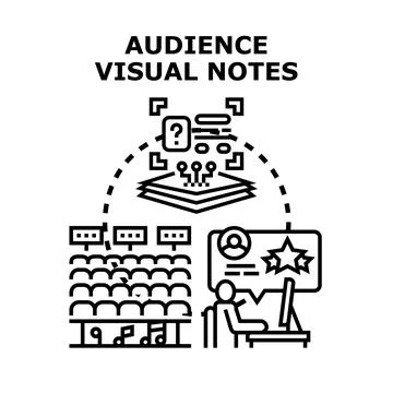 Audience feedback and data analysis concept Stock Illustration