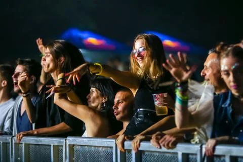 Audience on the Forestland Stock Photos
