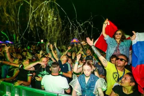 Audience on the Forestland Foto stock