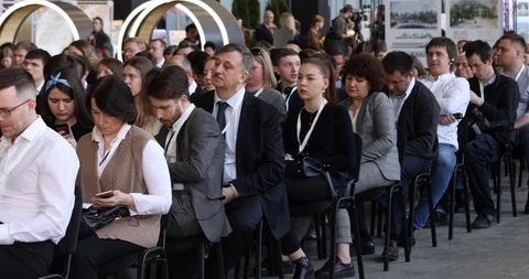 The Audience Of The Forum Stock-Footage 106615917