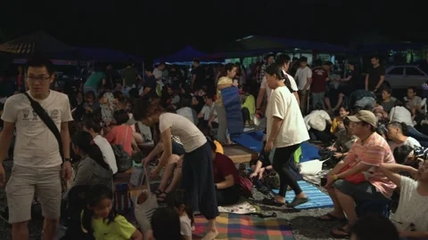 Audience Getting Ready at the Open Air Concert Video stock 157631735