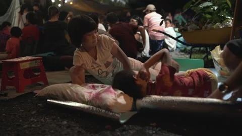 Audience Getting Ready at the Open Air Concert Stock Footage 157631746