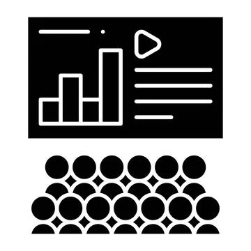 Audience Glyph Icon Stock Illustration