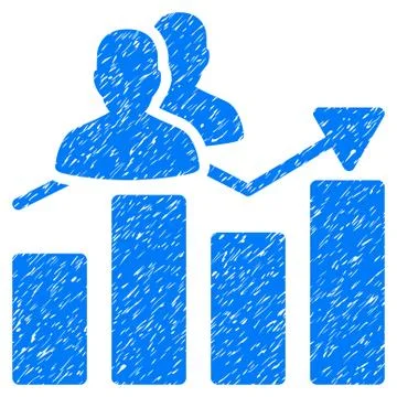 Audience Graph Grainy Texture Icon 스톡 일러스트