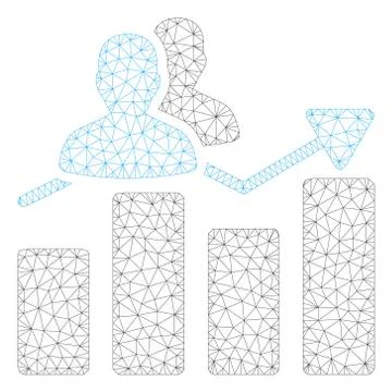 Audience Graph Polygonal Frame Vector Mesh Illustration Stock Illustration