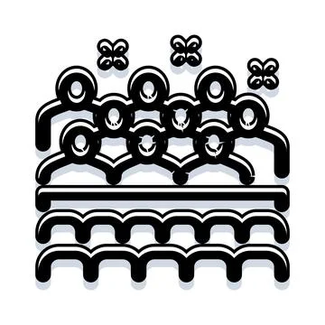 Audience group watching a performance or event Stock Illustration