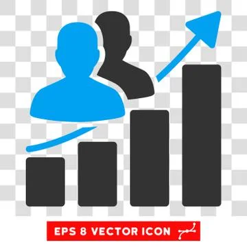 Audience Growth Eps Vector Icon Illustrazione stock