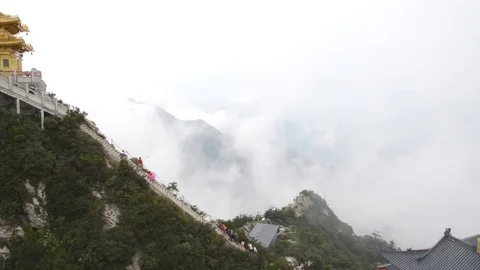 An audience hall on the top of the mountain Stock Footage 76945391