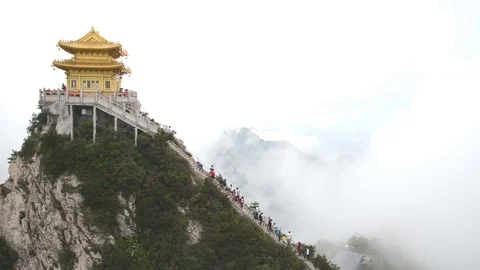 Audience hall on the top of the mountain Stock Footage 76945401