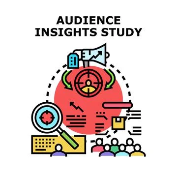 Audience insights study concept vector illustration Stock Illustration