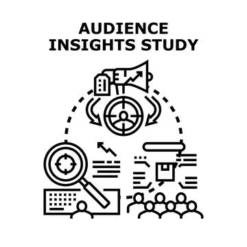 Audience insights study concept vector illustration Stock Illustration