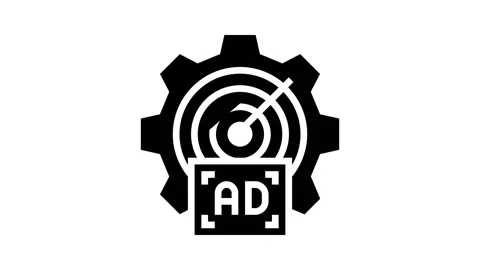 Audience intelligence glyph icon animation 스톡 동영상 164943453