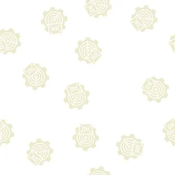 Audience intelligence glyph seamless pattern Stock Illustration