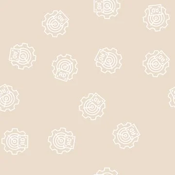 Audience intelligence line seamless pattern 库存插图