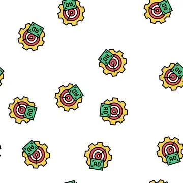 Audience intelligence vector seamless pattern 库存插图
